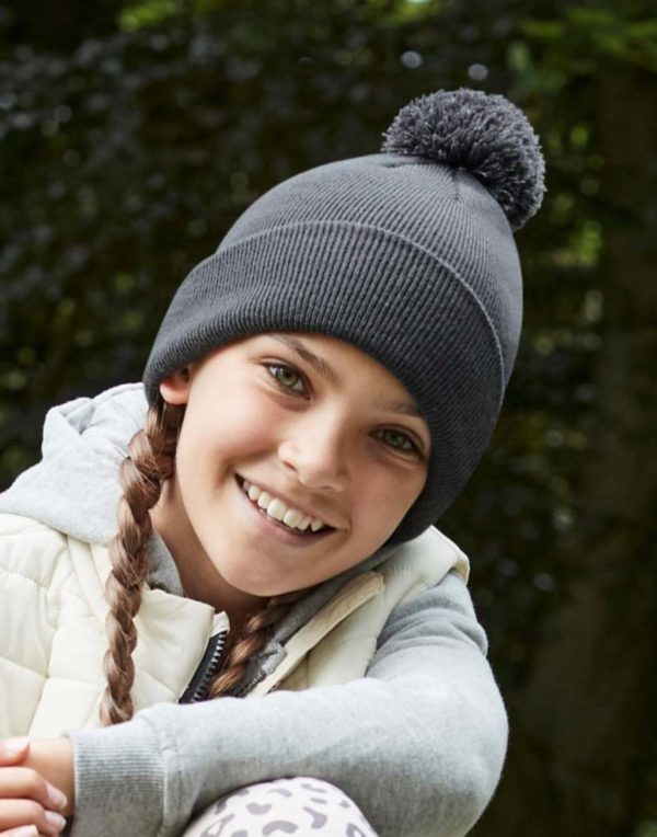 Junior Original Pom Pom Beanie,merk Beechfield B426B. Beanie,merk Beechfield.