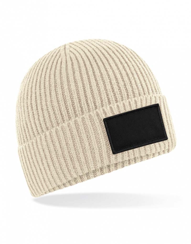 Fashion Patch Beanie,merk Beechfield B442R. Beanie,merk Beechfield.