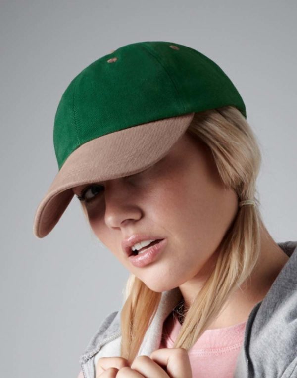 Low Profile Heavy Brushed Cotton Cap,merk Beechfield B57. Cap,merk Beechfield.