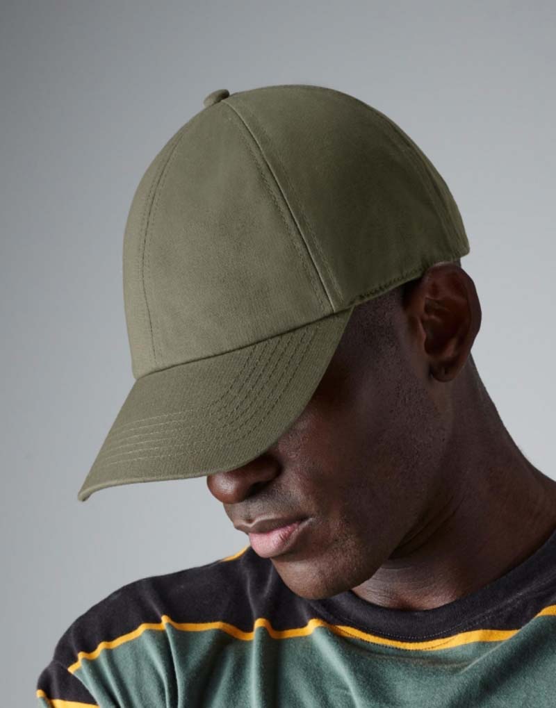 Organic Cotton 6 Panel Cap,merk Beechfield B54N. Cap,merk Beechfield.