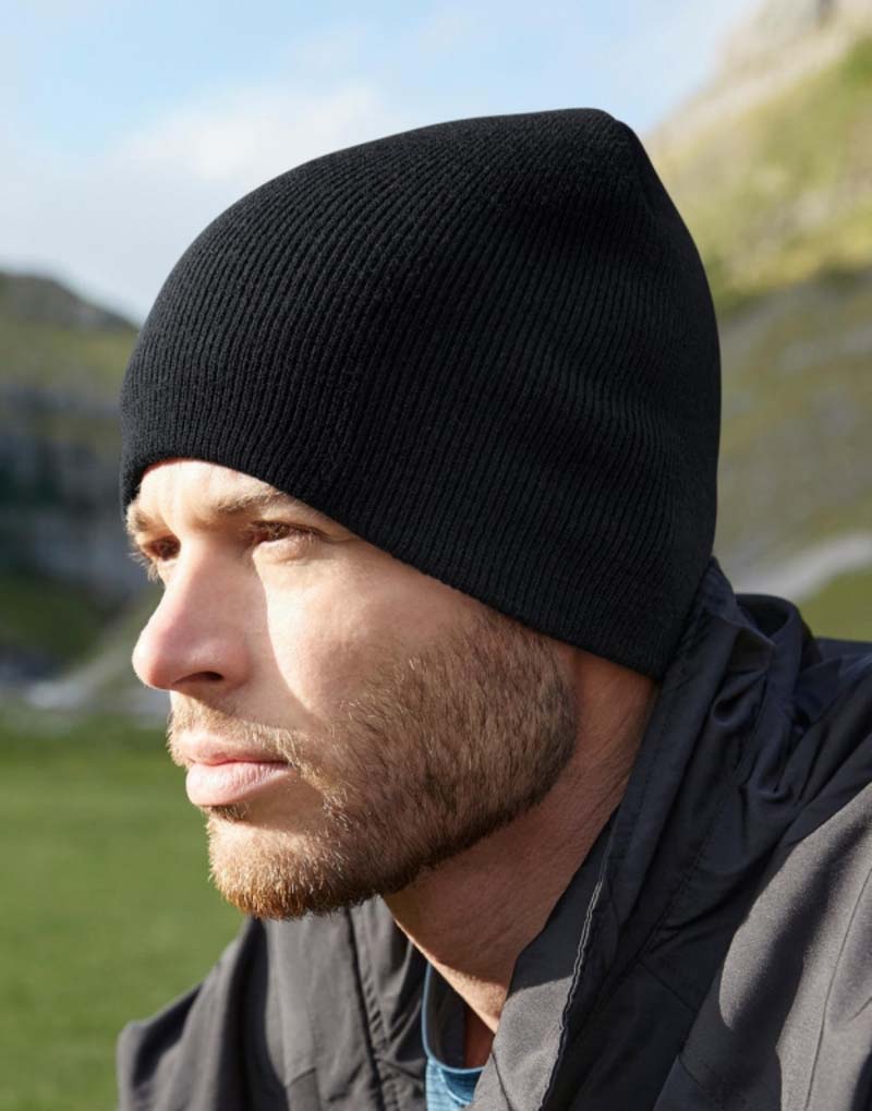 Recycled Original Pull-On Beanie,merk Beechfield B44R. Beanie,merk Beechfield.