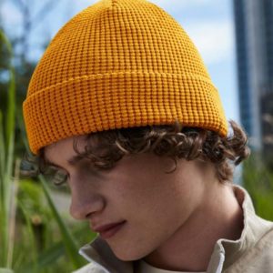 Organic Cotton Waffle Beanie,merk Beechfield B52N.