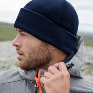 Recycled Fleece Cuffed Beanie,merk Beechfield B243R.