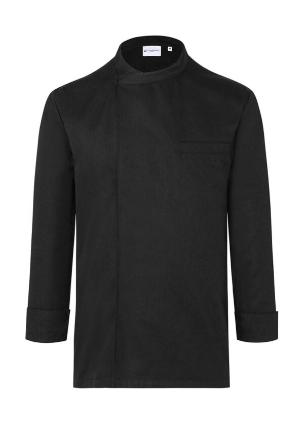 Chef's Shirt Basic Long Sleeve Kleur Black